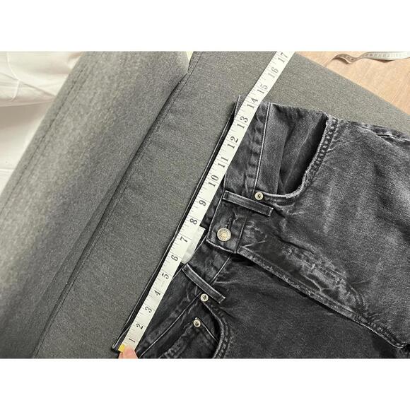 Agolde Black Mid Rise Straight Leg Lana Jean Size 26 - Picture 8 of 9